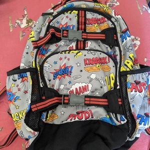 Large pottery barn comic book backpack